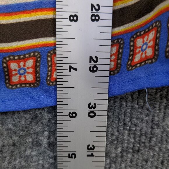 Charter Club Women's Tunic Top Blouse Multi Plus Size 1X Geometric Tie Neck - Picture 12 of 13